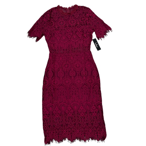 Lulus Burgundy Lace Dress - Picture 3 of 11
